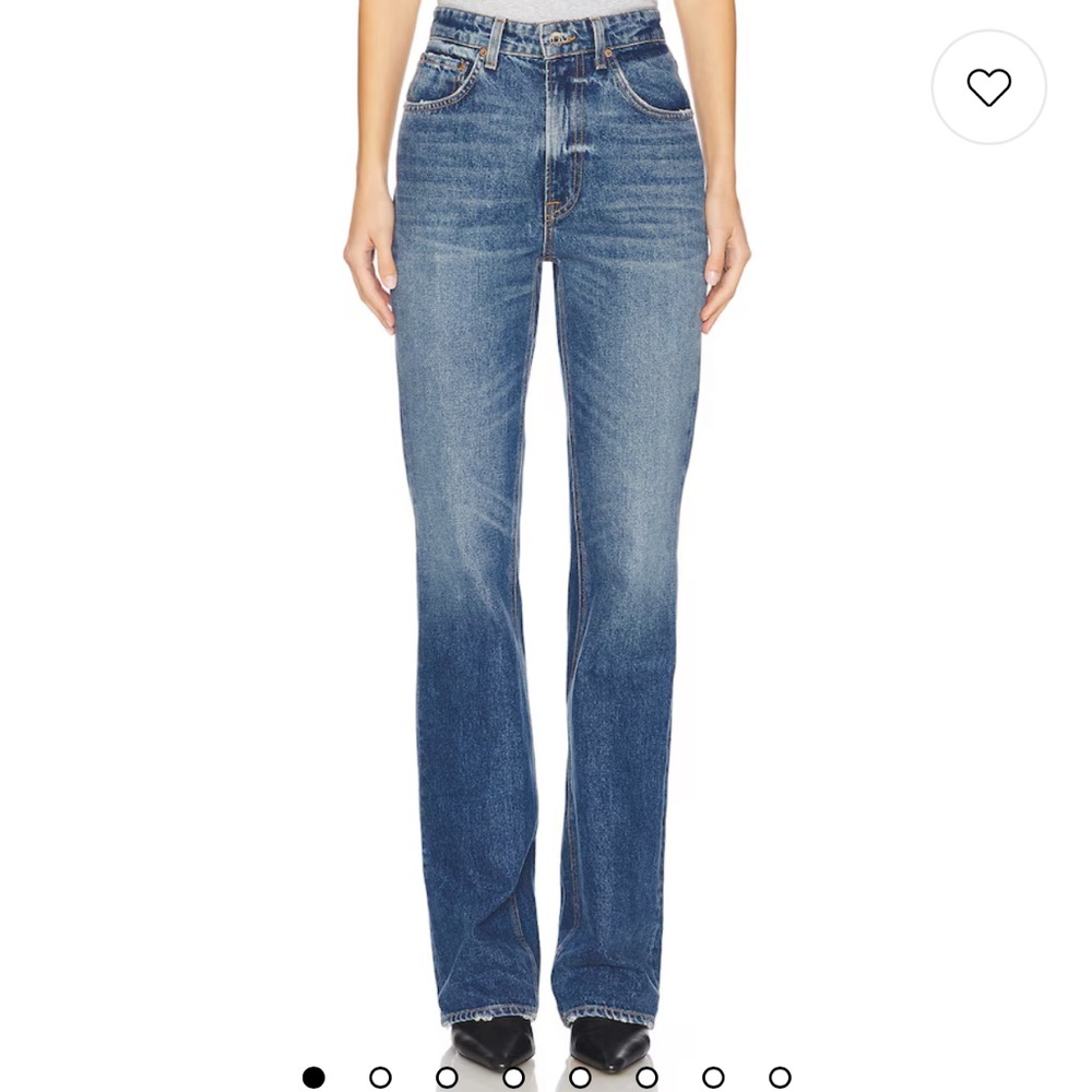 GRLFRND Blue Straight Leg Jeans